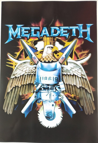 Poster Lamina Megadeth Vintage Decorativo Laser Rock