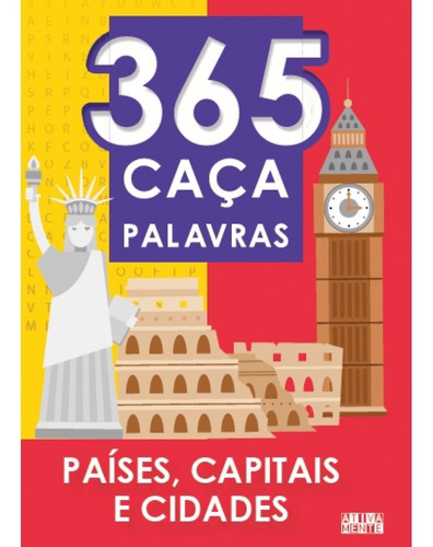 Livro 365 Caça-palavras - Países, Capitais E Cidades