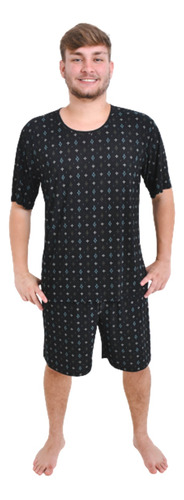 Pijama Plus Size Homem Masculino Curto Liganete Confortável