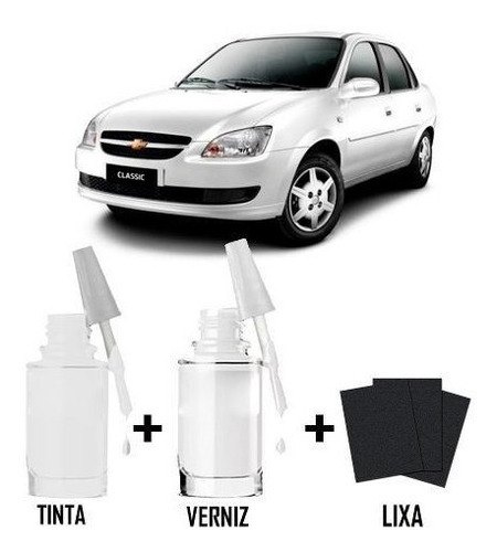 Tinta Tira Risco Automotivo Chevrolet Corsa Prata