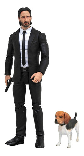 Figura Boneco E Acessórios John Wick 20cm Select Da Diamond