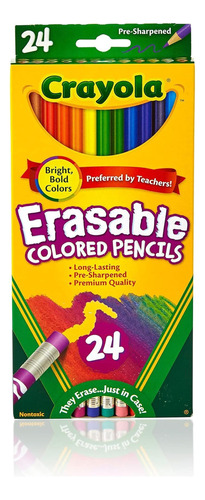 Lápices Colores Borrar Crayola Erasable X24u Pack X1