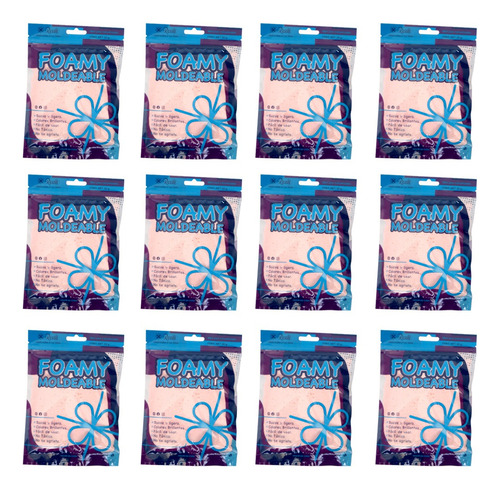 Foamy Moldeable Paquete Con 12 Piezas 50grm Cada Uno Nude