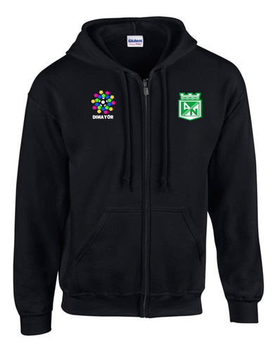 Buzo Capota Cremallera Atlet Nacional Hoodie Black Premiun