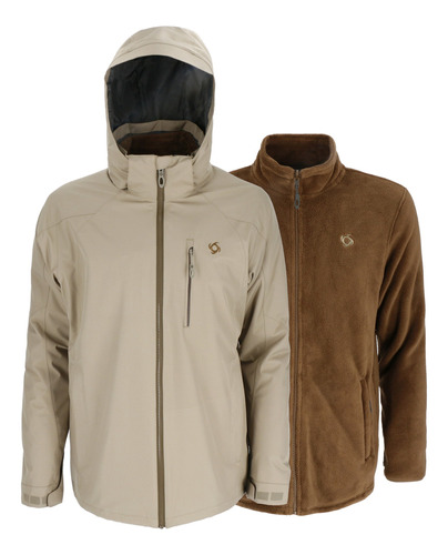 Chaqueta 3 En 1 Trevor Wp Hombre Beige Brown Doite