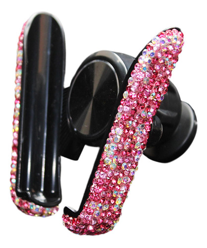2 Soporte Para Teléfono De Coche Con Diamantes De Rosa Roja