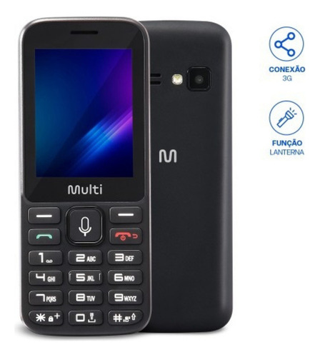 Celular Telefone Multi Zapp Ii 2,4 Pol Para Idoso Sistema Ki