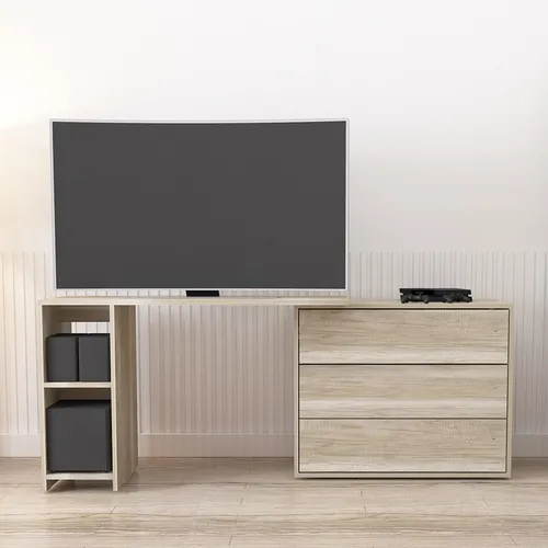Mesa Rack Tv Lcd Escritorio Bahiut Giratorio