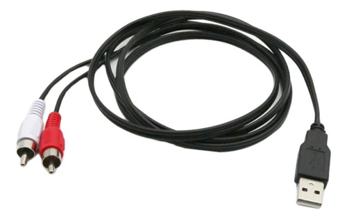 Li 2 Usb Um Plugue Para 2 Rca Cabo Fêmea Adaptador De Áudio