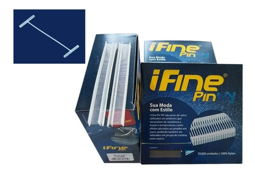 I Fine Pin Nylon 11mm - 10.000 Peças - Etiqplast Cor Branco i fine pin 11mm