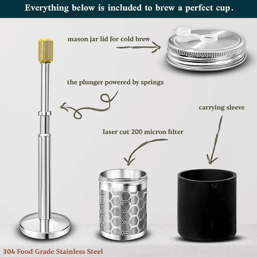 Set De Té De Acero Inoxidable Para Hacer Té Y Café