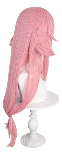 Peluca Genshin Impact De Yae Miko Para Cosplay, 80 Cm