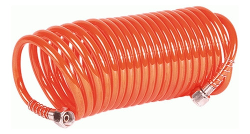 Manguera Espiralada 5mts 5/16'' Compresor Con Acoples Dogo Color Naranja