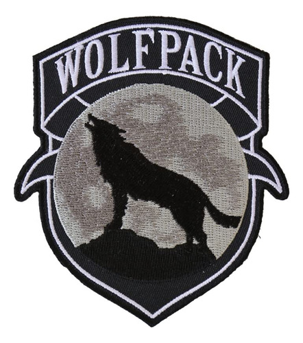 Parche Bordado Planchar Coser Wolfpack Lobo Aullando Luna 4