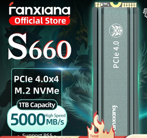Disco Ssd 1tb Con Disipador Fanxiana S660 Notebook Ps5