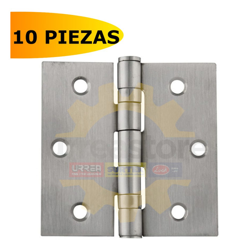 Proforza Bics25 Pack 10bisagra Cuadrada Inoxidable 2.5x2.5