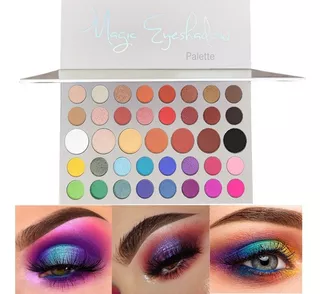 Paleta De Sombras De Ojos Con Brillo Metálico Mate