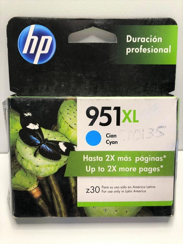 Cartucho Hp 951xl Cian Cn046al Facturado Y Nuevo