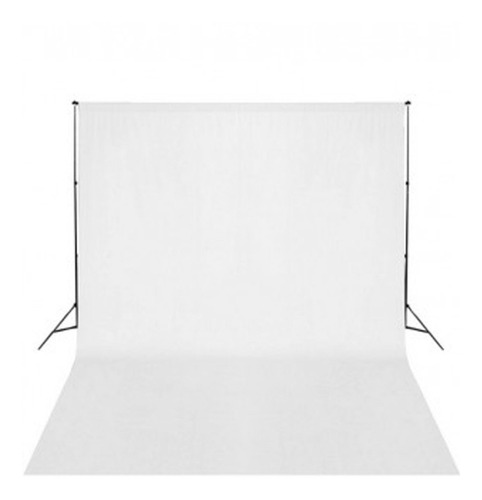 1 Tecido 3x3 Branco+suporte Fundo Infinito Fotografia+bolsa