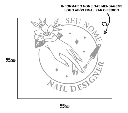 Adesivo Decorativo Salão + Nome Personalizado