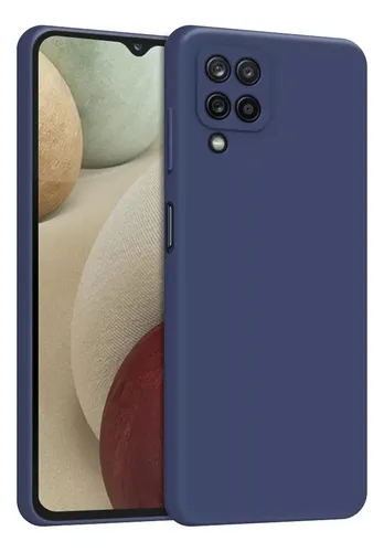 Capa Capinha Silicone Aveludada Para Samsung Galaxy A22 4g Cor Azul-marinho