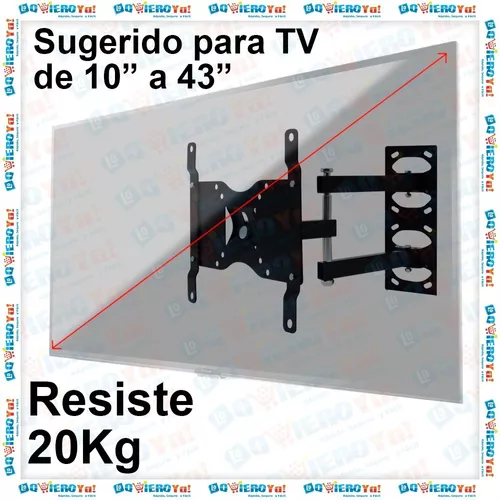 Soporte de Tv brazo movil Nakan SPL 575E Hasta 43 Pulgadas