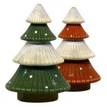 Comprar Árbol De Navidad Bicolor De Madera Adorno Navideño 21cm