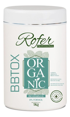 Imagem 1 de 6 de Botox Orgânico Zero Formol Rofer Profissional 1kg