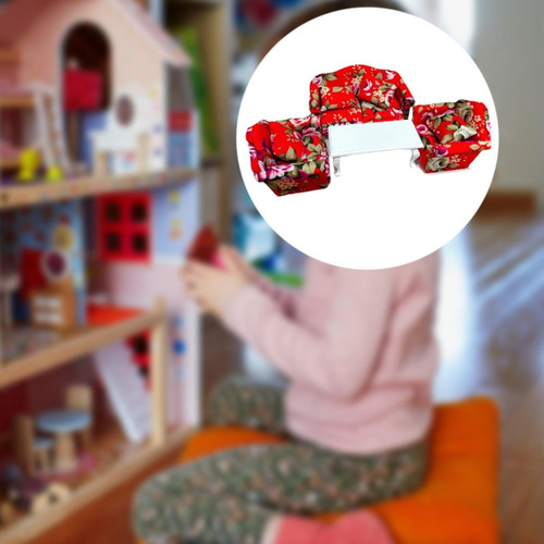 1:12 Muebles De Casa De Muñecas Sofá Accesorios Estilo A