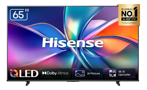 Smart TV Hisense HI-QLED 4K 65" com Dolby Atmos, Dolby Gaming e Alexa