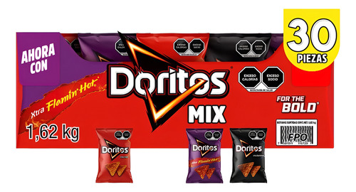 Sabritas Doritos Surtido Caja Mix 30pz Nacho Icognita Flamin