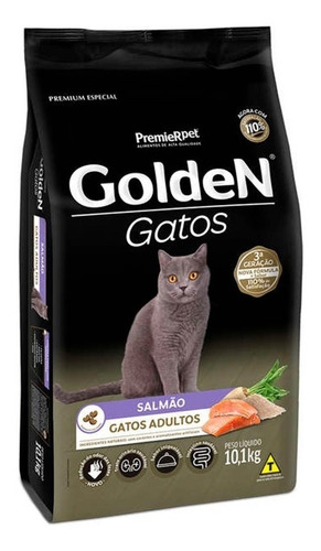 Alimento Golden Premium Especial para gato adulto sabor salmão em sacola de 10.1kg