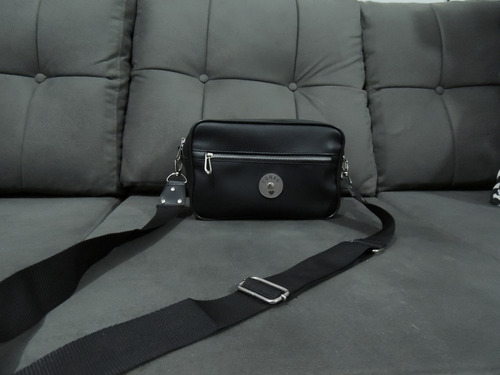 Cartera Bandolera Conan Bimba Eco Cuero Negro Con Cierre