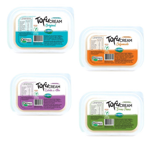 Imagem 1 de 2 de Kit Tofu Cream Orgânico Ecobras - Patê De Tofu - 4 Unidades