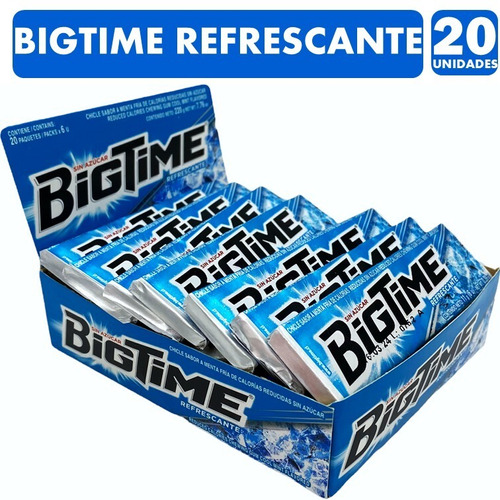 Chicle Bigtime Refrescante Display 20 Unidades 11gr