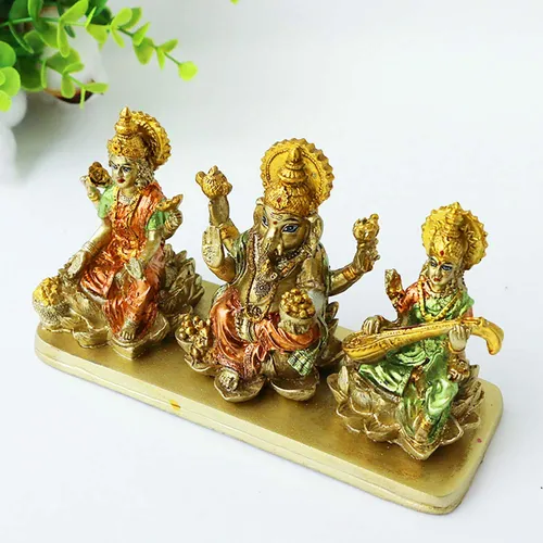 Hinduismo Lakshmi Ganesha Saraswati - Estatua Hind Laxmi Lor