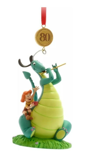 Ornamento Disney Store 80 Aniversario The Reluctant Dragon (Usado)