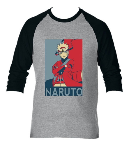 Camiseta Naruto Uzumaki Camibuso Manga Larga  