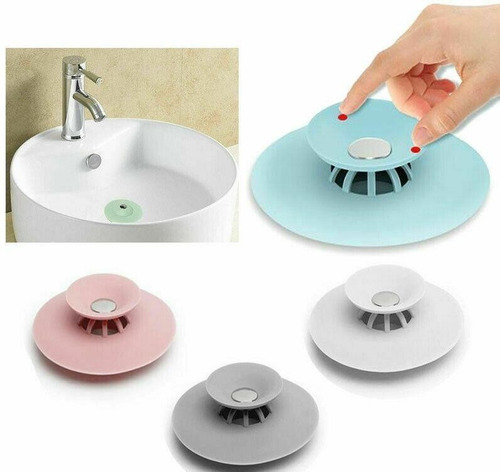 Imagen 1 de 4 de Tapón Silicona Bañera Drenaje Residuo Flexible Baño Bacha