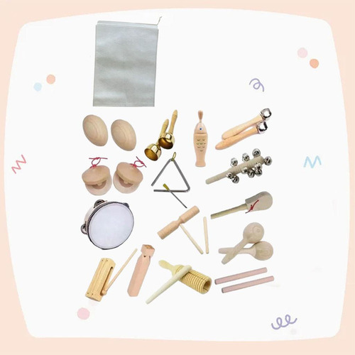 15pcs Niños Instrumentos Musicales Establecidos