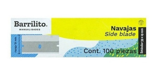Navajas Barrilito 39x19mm Caja C/100 Pzs /vc