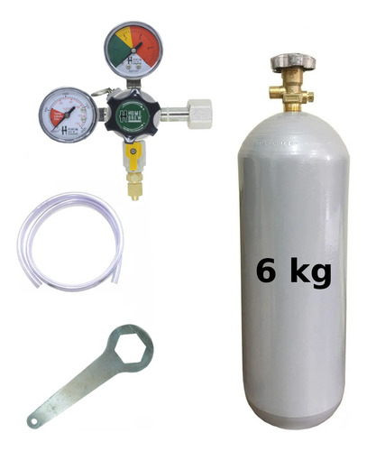 Kit Extração Chopp Regulador Co2 1 Via Cilindro Co2 6kg