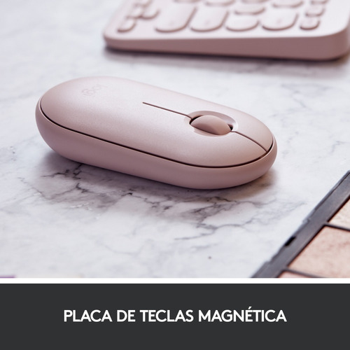 Imagen 5 de 9 de Mouse inalámbrico Logitech Pebble M350 rosa