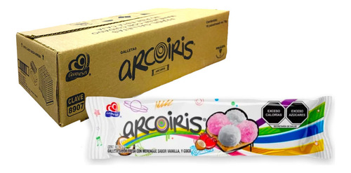 Caja De Galletas Gamesa Arcoiris 16 Piezas De 75g C/u