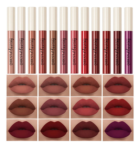 Aseawave Juego De Maquillaje De Lapiz Labial Liquido Mate, J