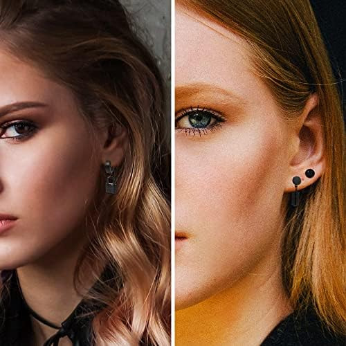 Florideco 16 Pares De Aretes Punk Y2k De Acero Inoxidable,