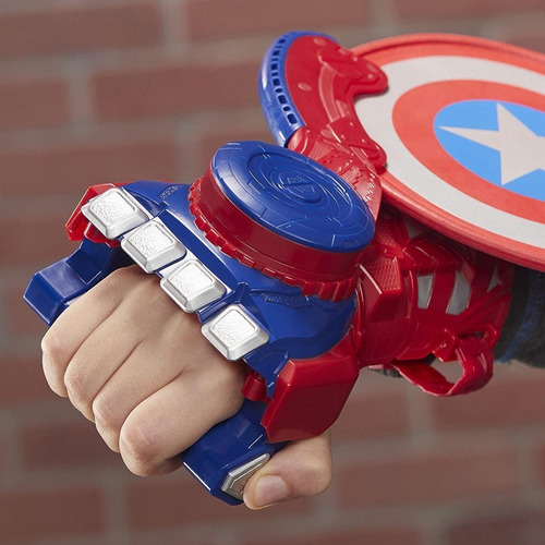 Imagen 3 de 3 de Avengers Nerf Power Moves Lanza Escudo Capitán América E7375