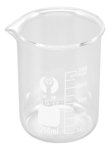 Vaso De Vidrio De 250 Ml, Graduado De Primera Calidad, Medid