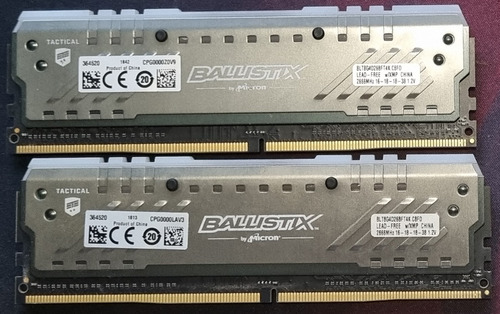 Crucial Ballistix  16gb 2x8 Ddr4 2666 Tactical Tracer Rgb 