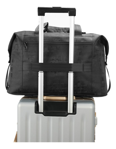 Bolsa De Viagem Masculina Executiva de Bordo Avião Viagem Masculina Luxo Resistente Grande Premium com Alça Cor Preto